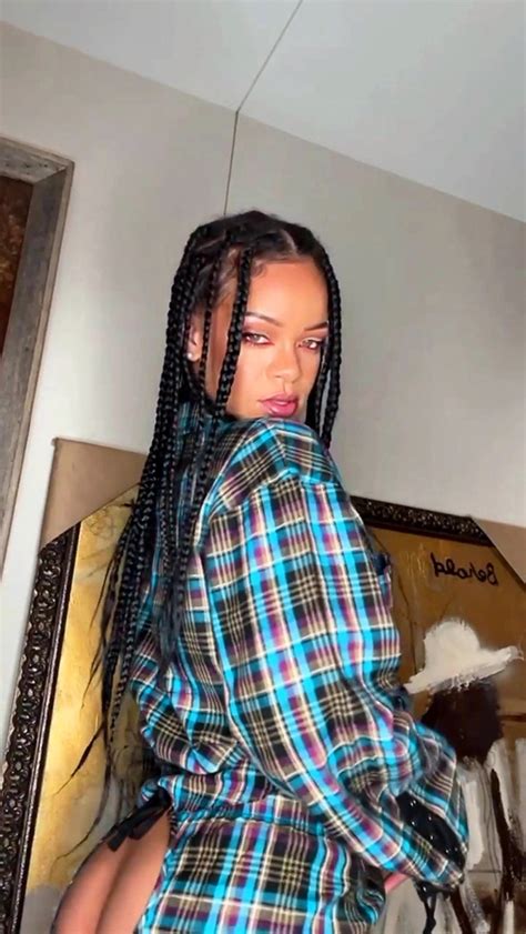 rihanna booty pics|Rihanna bares her butt in flannel pants with daring .